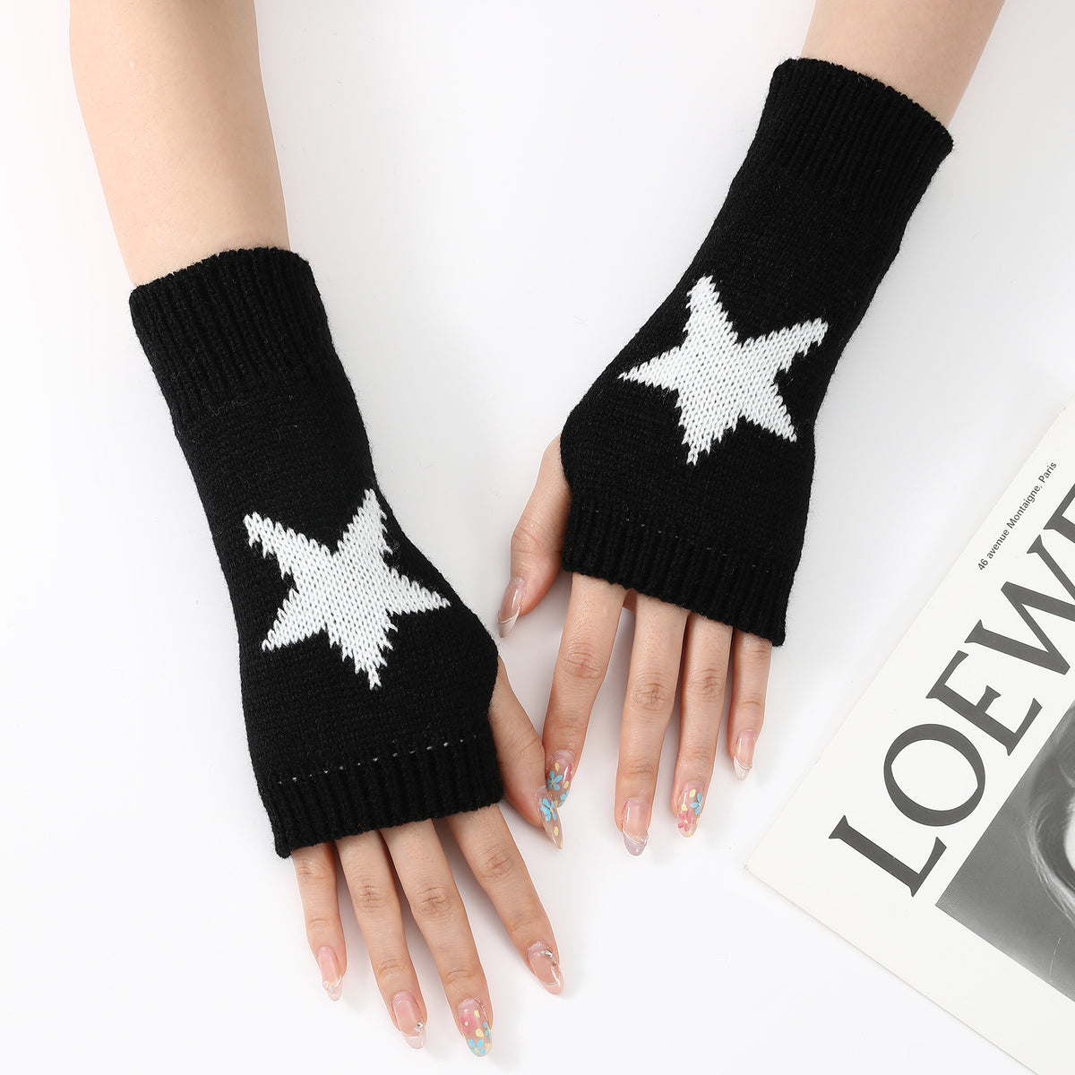 Knit Fingerless Arm Warmers - DippedShop Wholesale - #0595