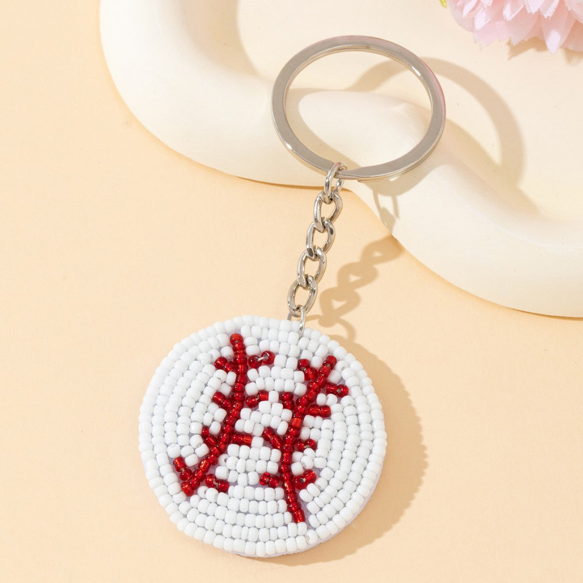 Handmade Beaded Baseball Bag Charm - DippedShop Wholesale - #0579
