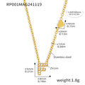 Gold Letter Pendant Choker - DippedShop Wholesale - #8787