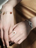 Totem Ethnic-Style Red Agate Ring 8ZA6JRG134L