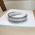 Cute Multi-Color Striped Wide Acetate Headband 6W6HBD276