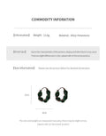 Green Emerald Crystal Hoop Earrings 6W6JER785