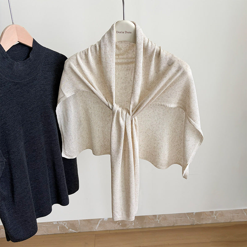 Casual Solid Color Breathable Shrug Shawl Wrap 6W6NSC53