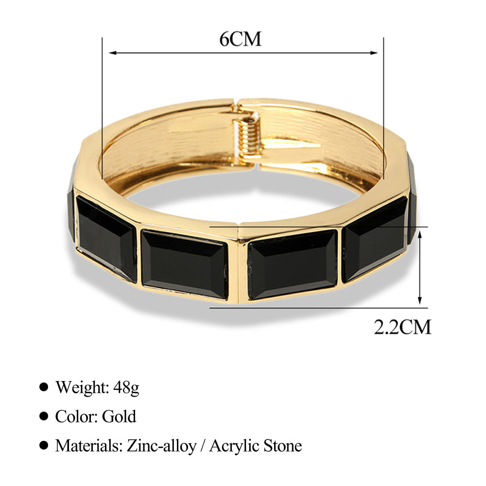 Trendy Wide Enamel Bangle - DippedShop Wholesale - #3379