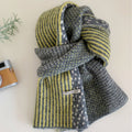 Patchwork Knit Scarf - DippedShop Wholesale - #4195