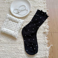 Cute Ruffled Polka Dots Crew Socks 6W8FSO815