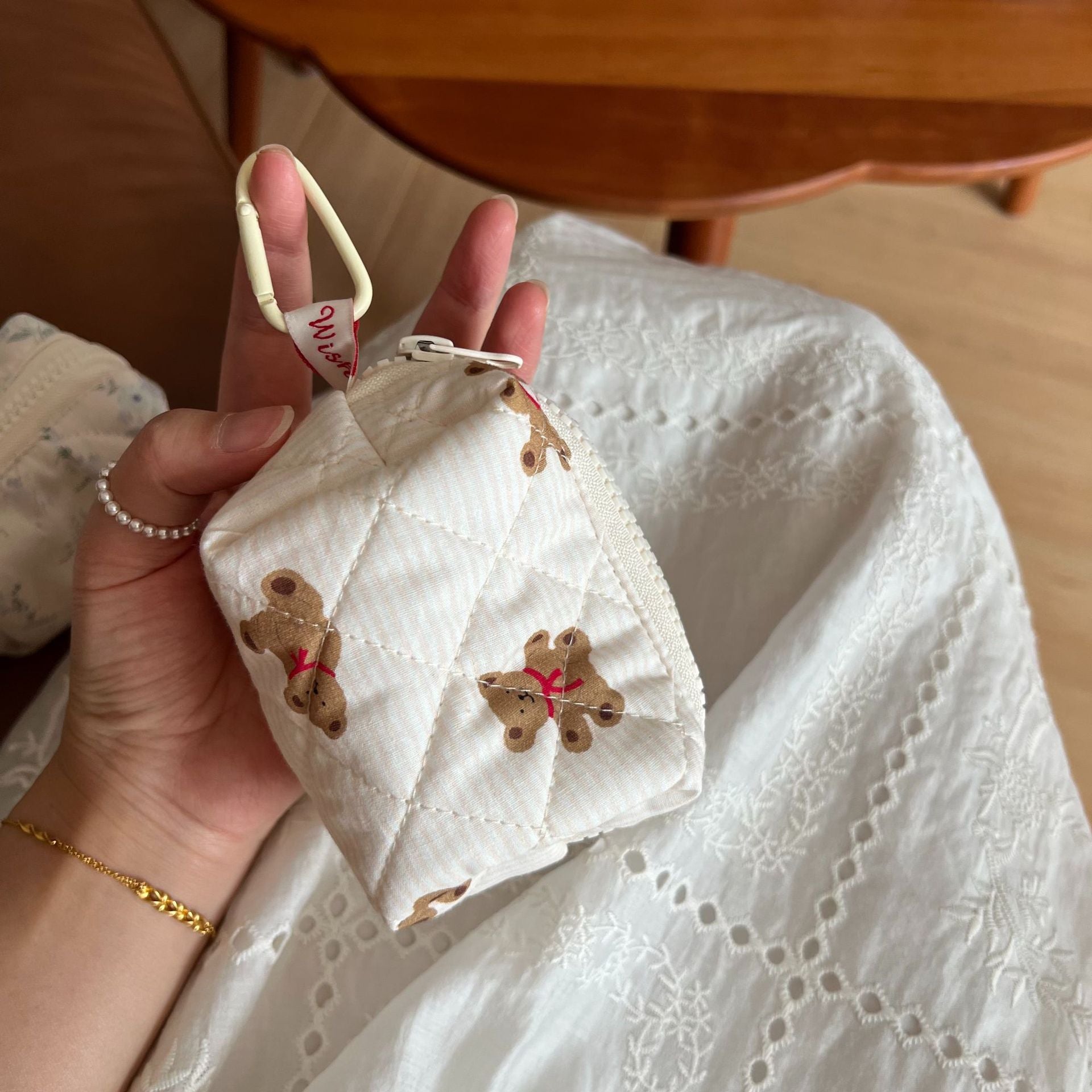 Chic Floral Print Quilted Shell Coin Purse 6S10BWB148