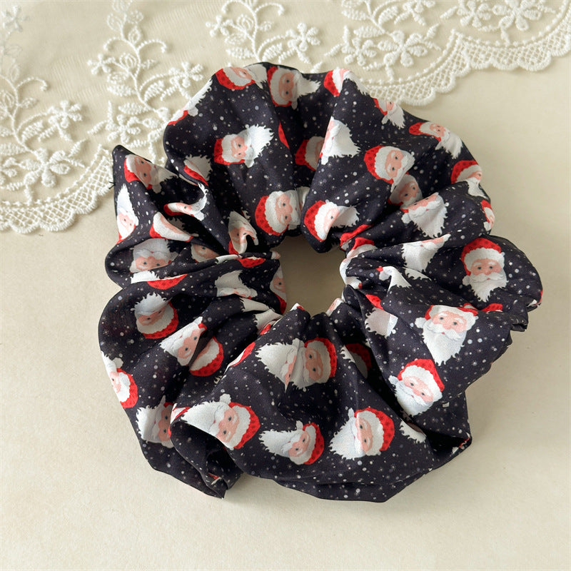 Cute Christmas Snowflake Print Elastic Hair Scrunchie 6W6HSR443