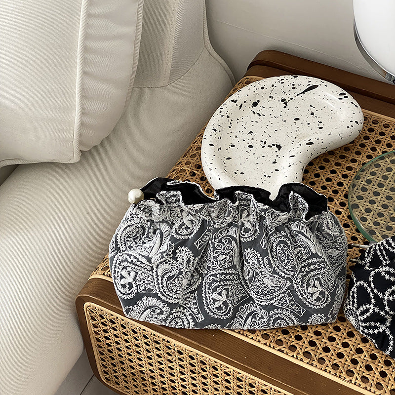 Floral Embroidered Lace Cosmetic Bag - DippedShop Wholesale - #3523