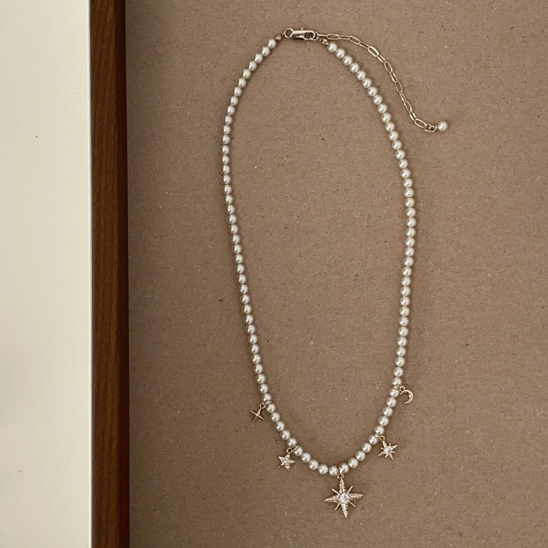 Pearl Chain Pendant Necklace - DippedShop Wholesale - #3955