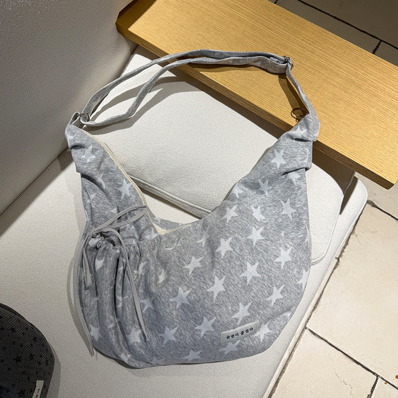Star Print Dumpling Crossbody Bag - DippedShop Wholesale - #0947