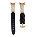 Stylish Heart Star Rhinestones PU Watch Band 6JWA117