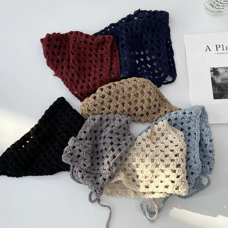 Handmade Hollow Out Triangle Bandana Headscarf MK2BK6W6HHS11