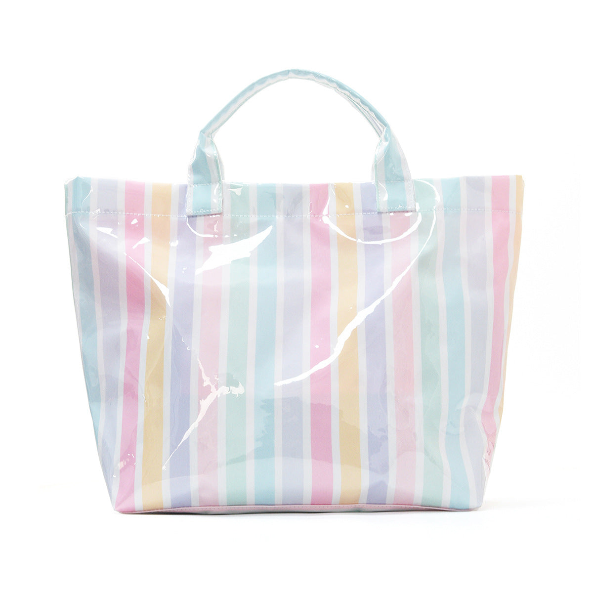 Minimalist Color Block Striped Portable Tote Bag MK2BLW6W10BBG585