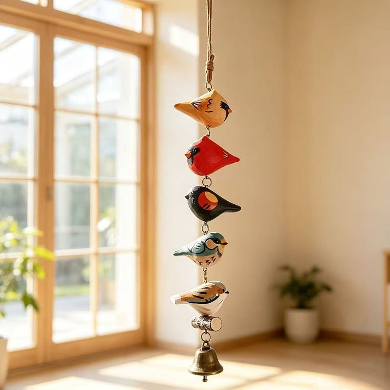 Creative Wooden Bird Hanging Wind Chime 6H7HLS220