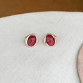 Chunky Gold Plated Acrylic Stud Earring 6W6JER560