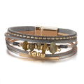 Vintage Multi Layer Irrugular Stones Magnetic Bracelets 6W6JBR498