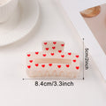 Heart Print Hair Claw - DippedShop Wholesale - #5539