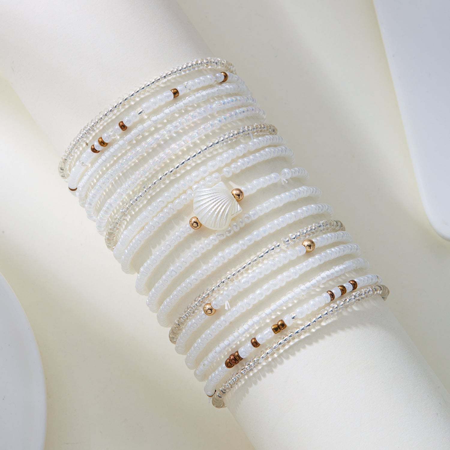 Cute Multi-Color Beaded Chain Stackable Bracelets 6W6JBR505