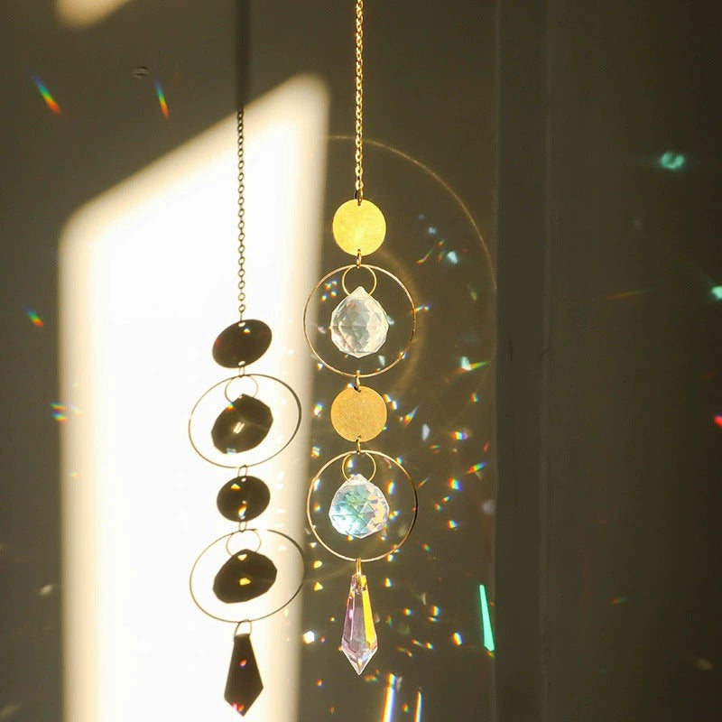 Celestial Moon Star Crystal Wind Chime Suncatcher 6H7HLS201