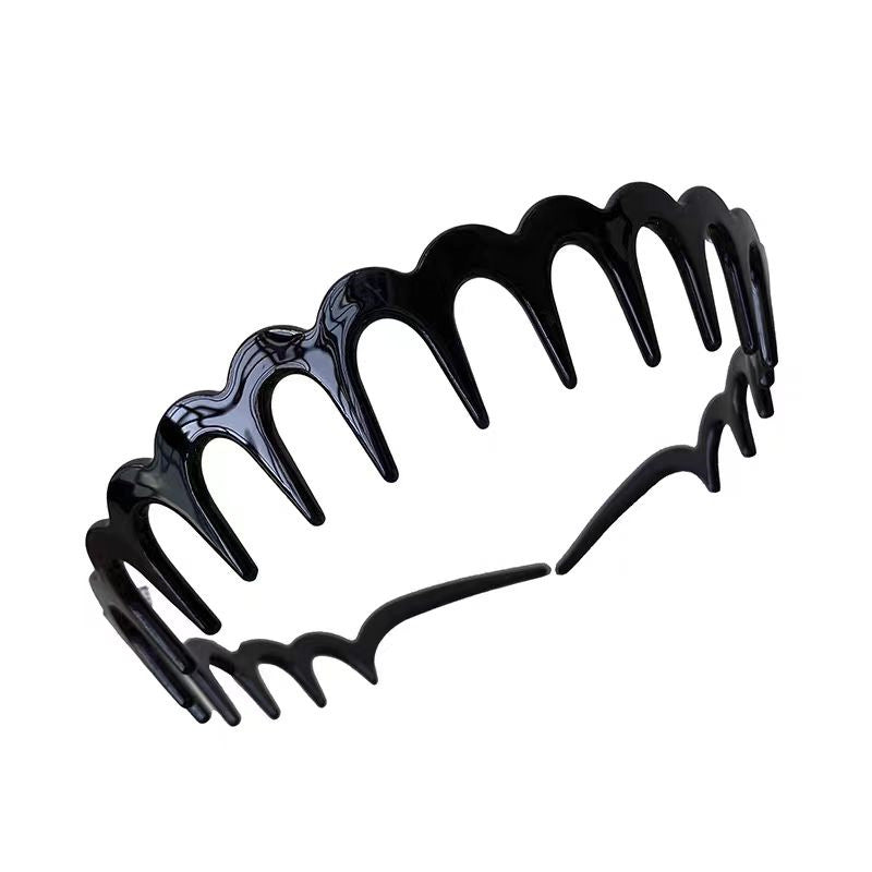 Vintage Leopard Weave Toothed Acetate Headband MK2SPM6W6HBD06