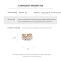 Luxury Pearl Gold Plated Cubic Zirconia Open Ring 6W6JRG383