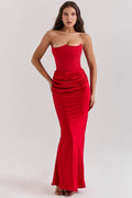 Sexy Strapless Fishtail Maxi Dress - DippedShop Wholesale - #8851