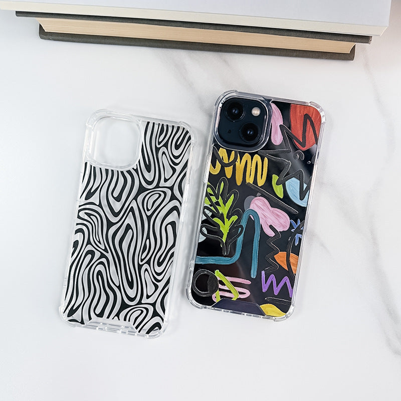 Zebra Print Graffiti Shockproof Protection iPhone Case 6Z13HPC208