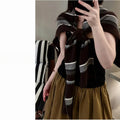 Striped Knit Scarf Shawl - DippedShop Wholesale - #4771