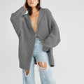 Lapel Loose Button Cardigan - DippedShop Wholesale - #0659