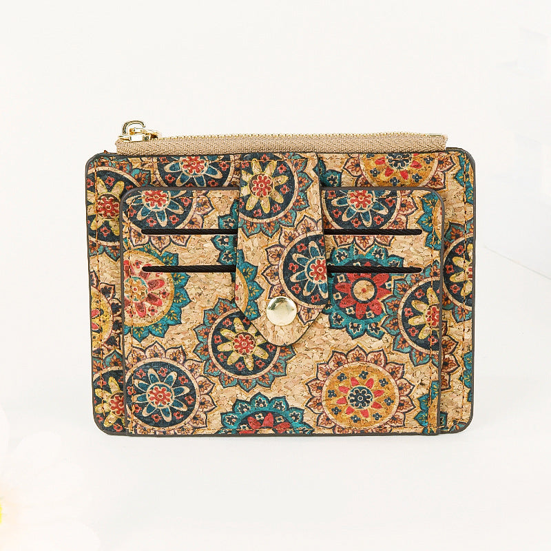 Vintage Cork Print Card Cases Wallets DP25C660