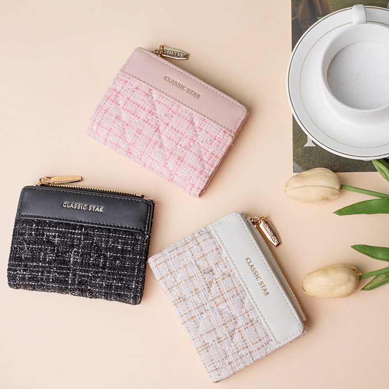 Elegant Bifold Multi-Functional Zipper Card Wallet 6S10BWB91