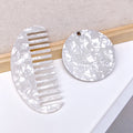 Mini Half-Moon Marble Acetate Hair Combs MK2PPM6CT5CB43