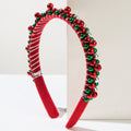 Christmas Red Green Jingle Bell Wraped Headband 6W6HBD363