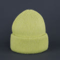 Simple Solid Warm Cuffed Ribbed Knit Beanie 6W6HAT687