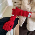 Long Knit Touchscreen Gloves - DippedShop Wholesale - #4611