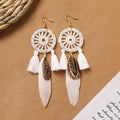 Bohemian Feather Tassel Earrings - DippedShop Wholesale - #4851
