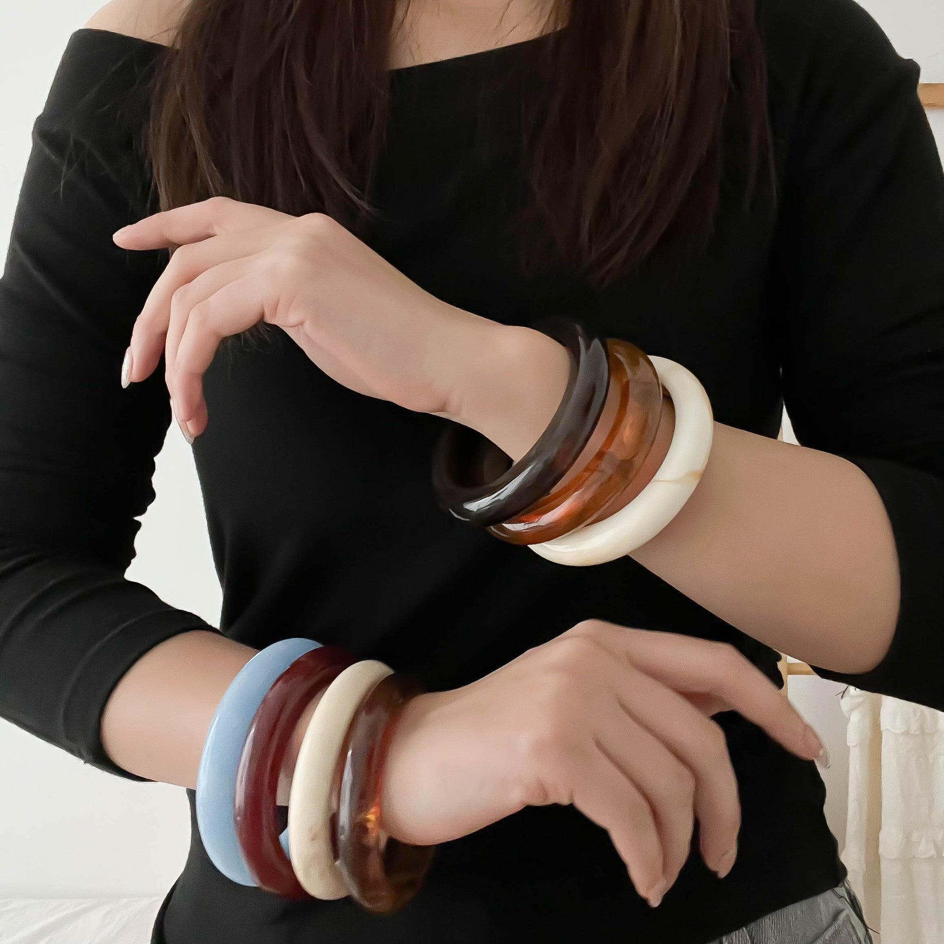 Trendy Geometric Resin Stackab - DippedShop Wholesale - #2467
