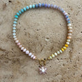 Handmade Multi-Color Flower Pendant Beaded Necklace 6W6JNC420L