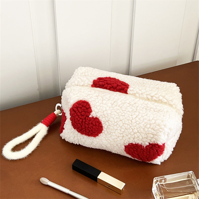 Plush Leopard Print Makeup Bag - DippedShop Wholesale - #5475