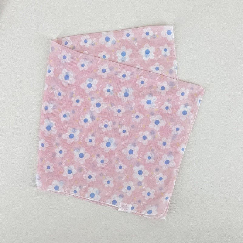 Floral Silk Scarf - DippedShop Wholesale - #8387