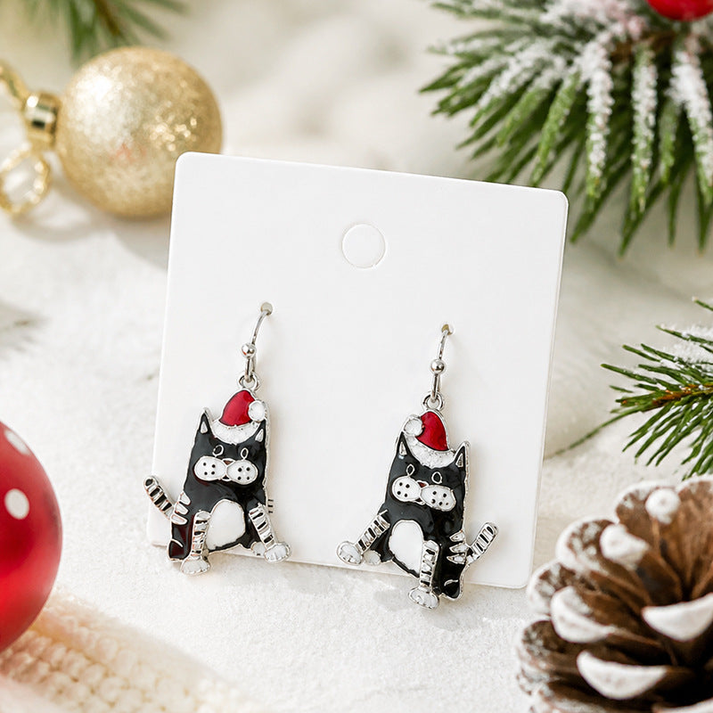 Christmas Snowman Dangle Earrings - DippedShop Wholesale - #2963