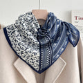Stylish Letters Print Square Silk Scarf 6W6NSI199