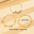 3pcs Natural Shell Bead Chain Anklets 8ZA6JAB41L