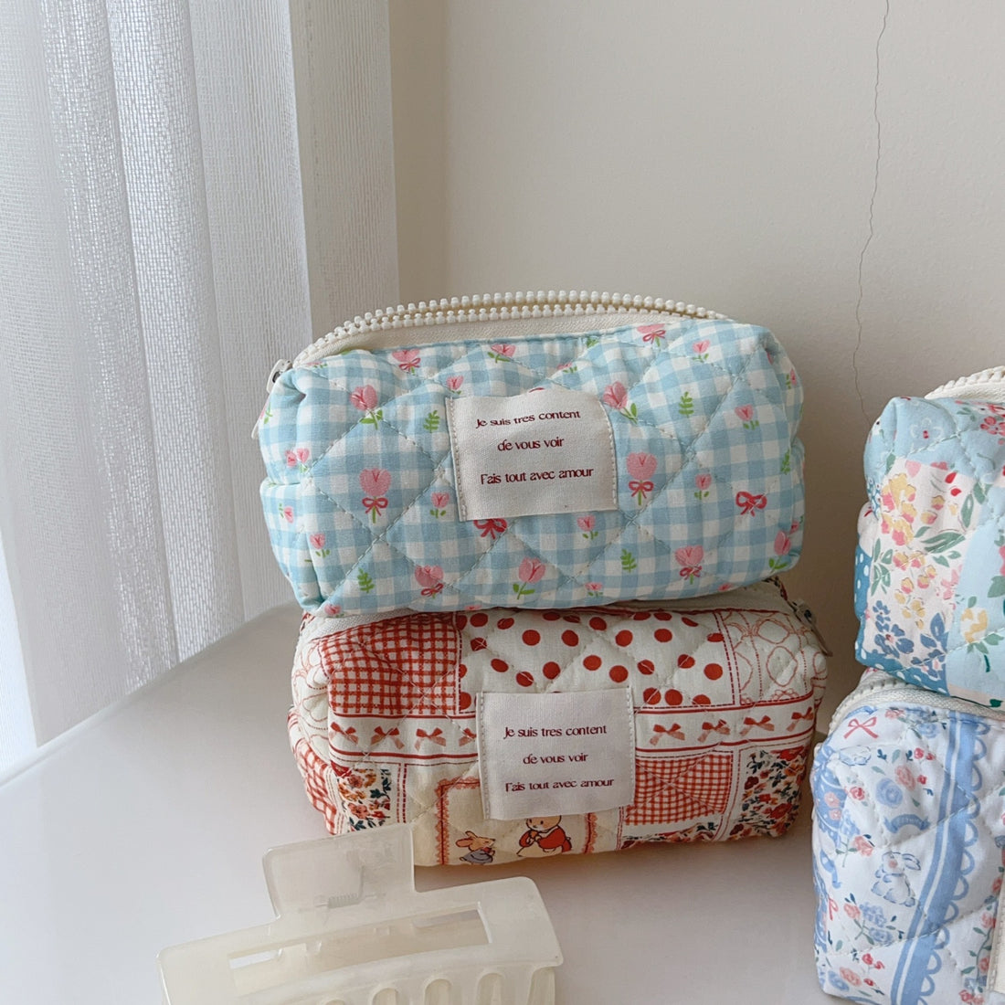 Quilted Cotton Toast-shaped Storage Bag - DippedShop Wholesale - #9811