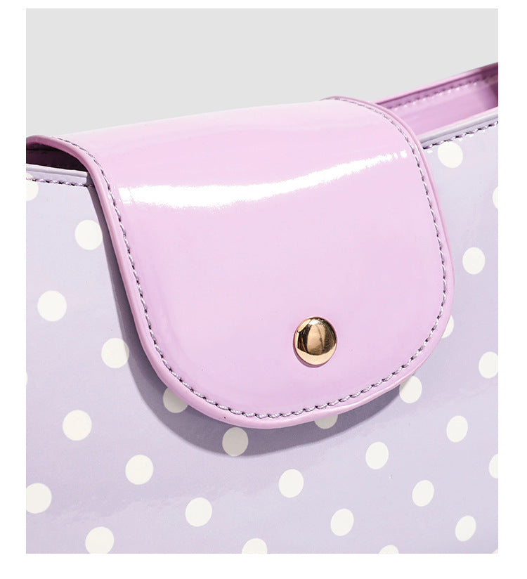 Vintage Polka Dot Baguette Purse Shoulder Bag 6W10BBG1970