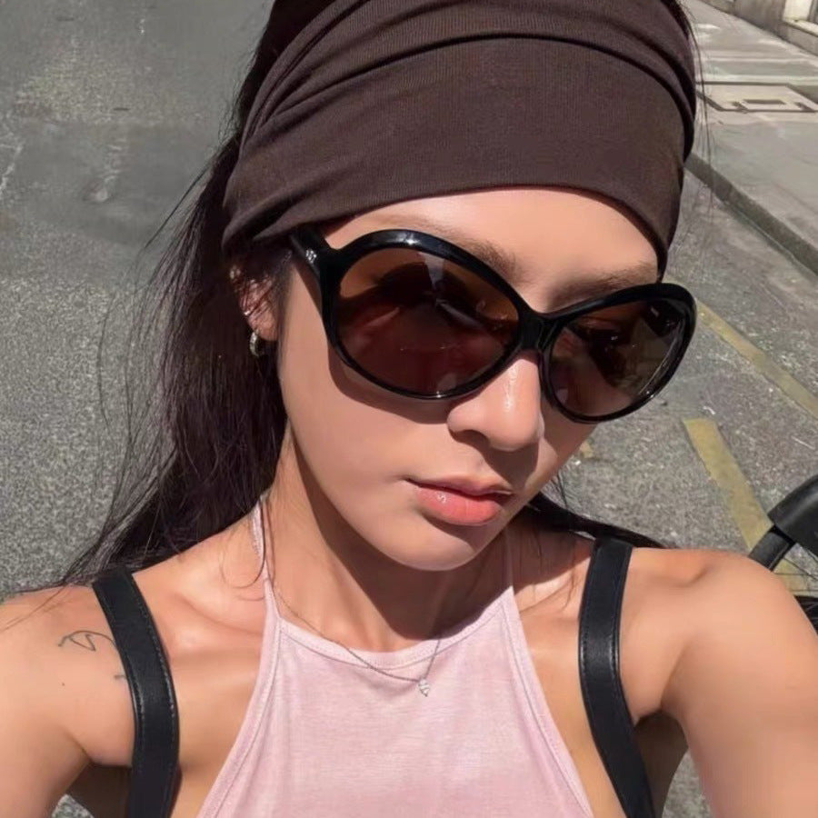 Retro Oversized Oval Frame Sunglasses MK2PPIM6W6GSG220