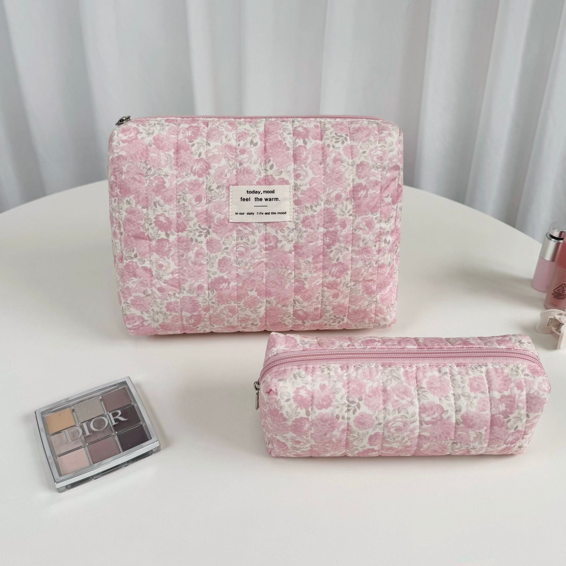 Fresh Floral Print Large Capacity Makeup Bag 6S10BOB1035