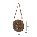 Round Straw Crossbody Bag - DippedShop Wholesale - #8323
