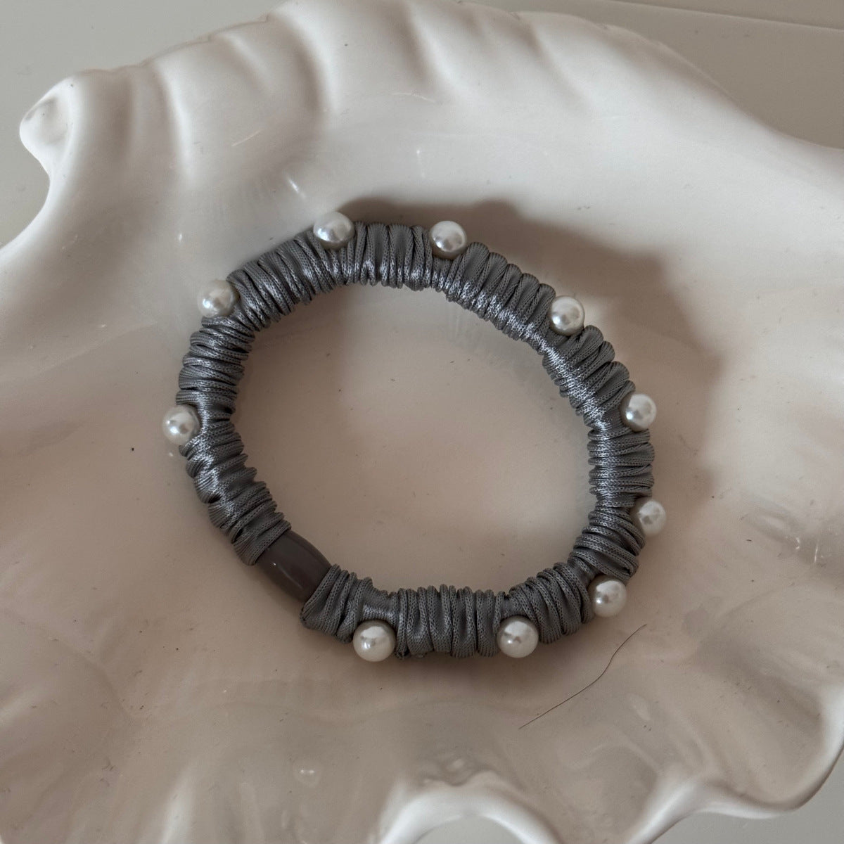 Stylish Pearl Stain High Elastic Scrunchies 6W6HSR513